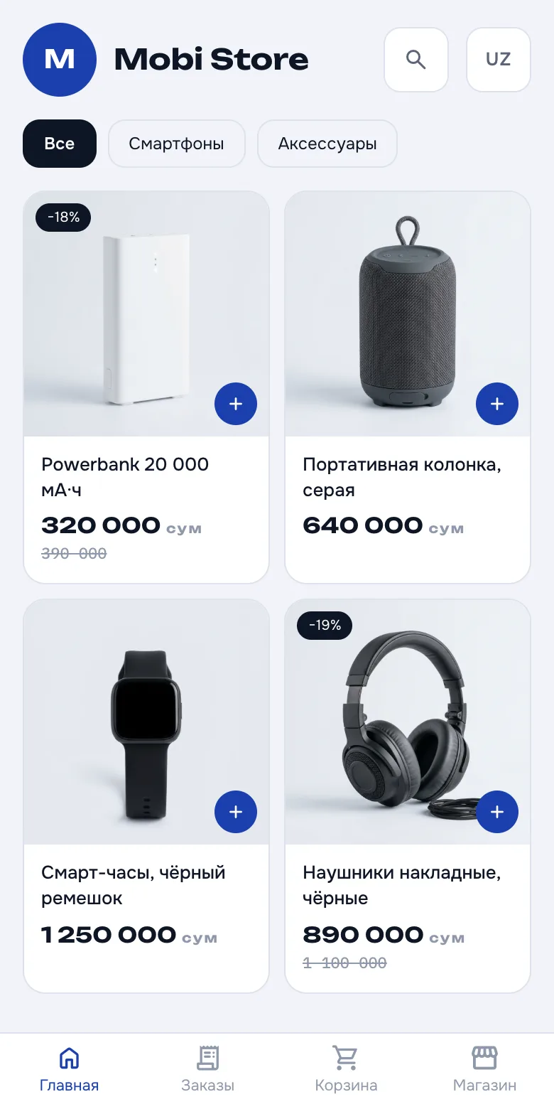 Каталог витрины в Telegram: карточки товаров с фото и ценой